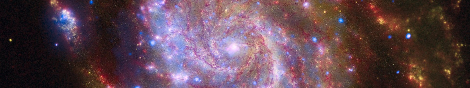 Sci-Fi galaxy HD PC desktop wallpaper background: a swirling spiral galaxy in pastel pinks, blues and golds with a luminous core and scattered starfields.