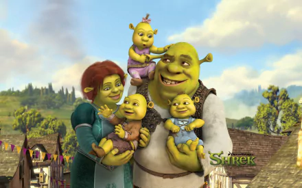  Shrek with family
