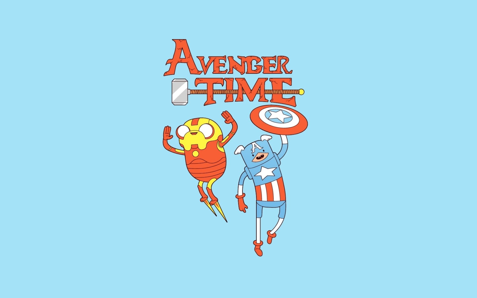 HD wallpaper featuring Jake and Finn from the TV show Adventure Time, depicted in a playful, colorful design showcasing their adventurous spirit.