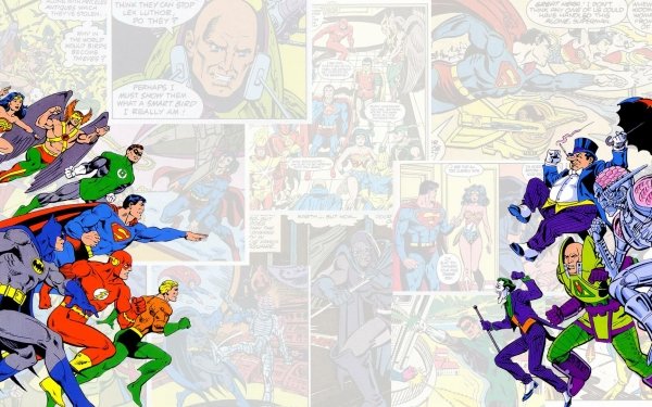 Comics DC Comics Batman Flash Aquaman Superman Green Lantern Hawkman Wonder Woman Joker Penguin Lex Luthor Hal Jordan Metallo Diana Prince HD Wallpaper | Background Image