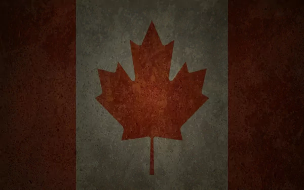 HD desktop wallpaper and background featuring the flag of Canada with a weathered texture.