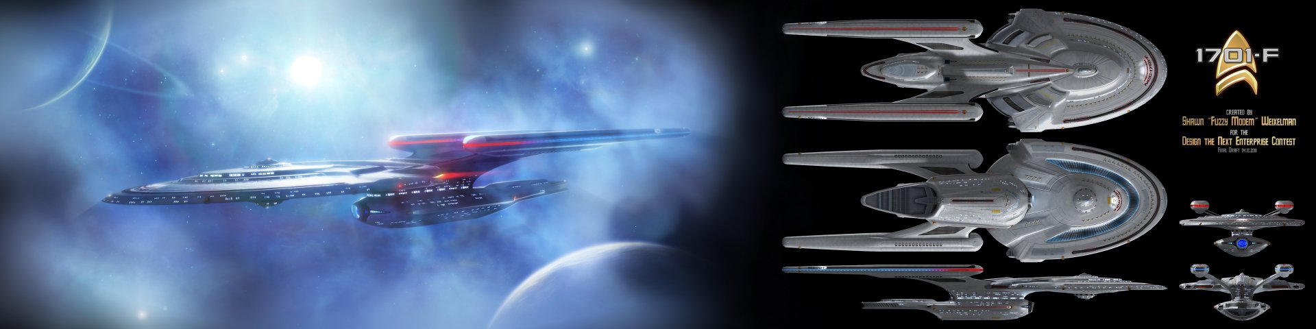 Star Trek Online video game 2K Quad HD PC desktop wallpaper and background: two starships over a blue nebula and planet, cinematic space scene.