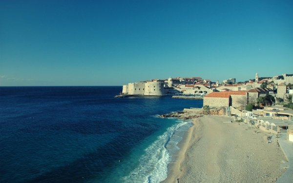 Man Made Dubrovnik Towns Croatia Beach Sand Sea HD Wallpaper | Background Image