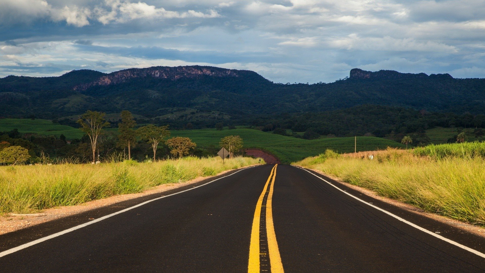 Hdr Landscape Road Full HD Wallpaper and Background Image | 1920x1080