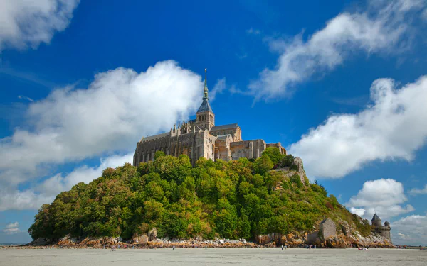 religious Mont Saint- Michel HD Desktop Wallpaper | Background Image