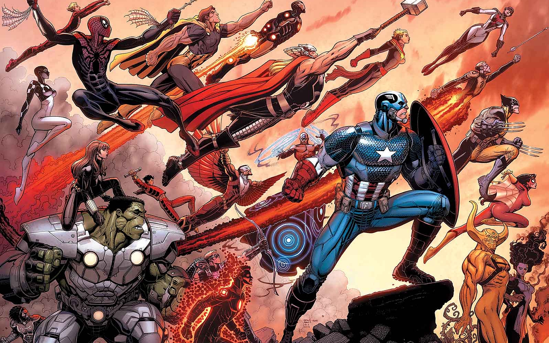 Comics Avengers World HD Wallpaper | Background Image