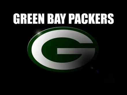 Green Bay Packers HD desktop wallpaper featuring the iconic G logo on a sleek black background, showcasing team pride and sports enthusiasm.