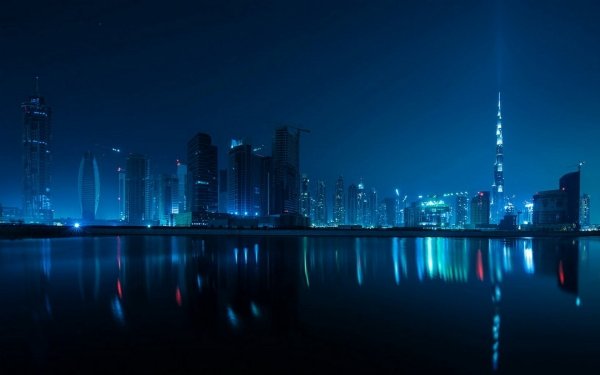 Man Made Dubai Cities United Arab Emirates Night HD Wallpaper | Background Image