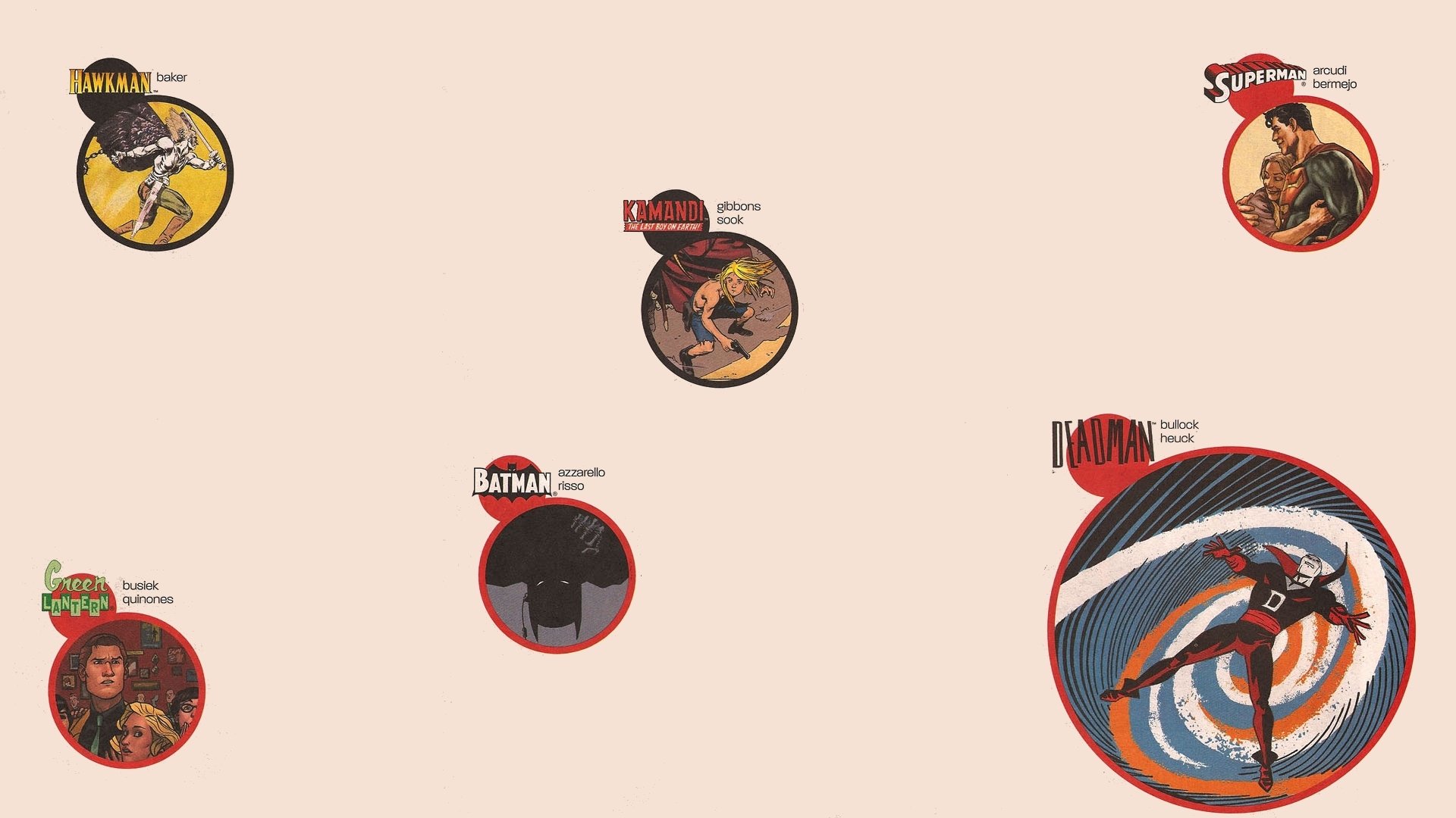 Download Deadman (DC Comics) Kamandi (DC Comics) Superman Batman Green Lantern Hawkman (DC Comics) Comic Collage HD Wallpaper