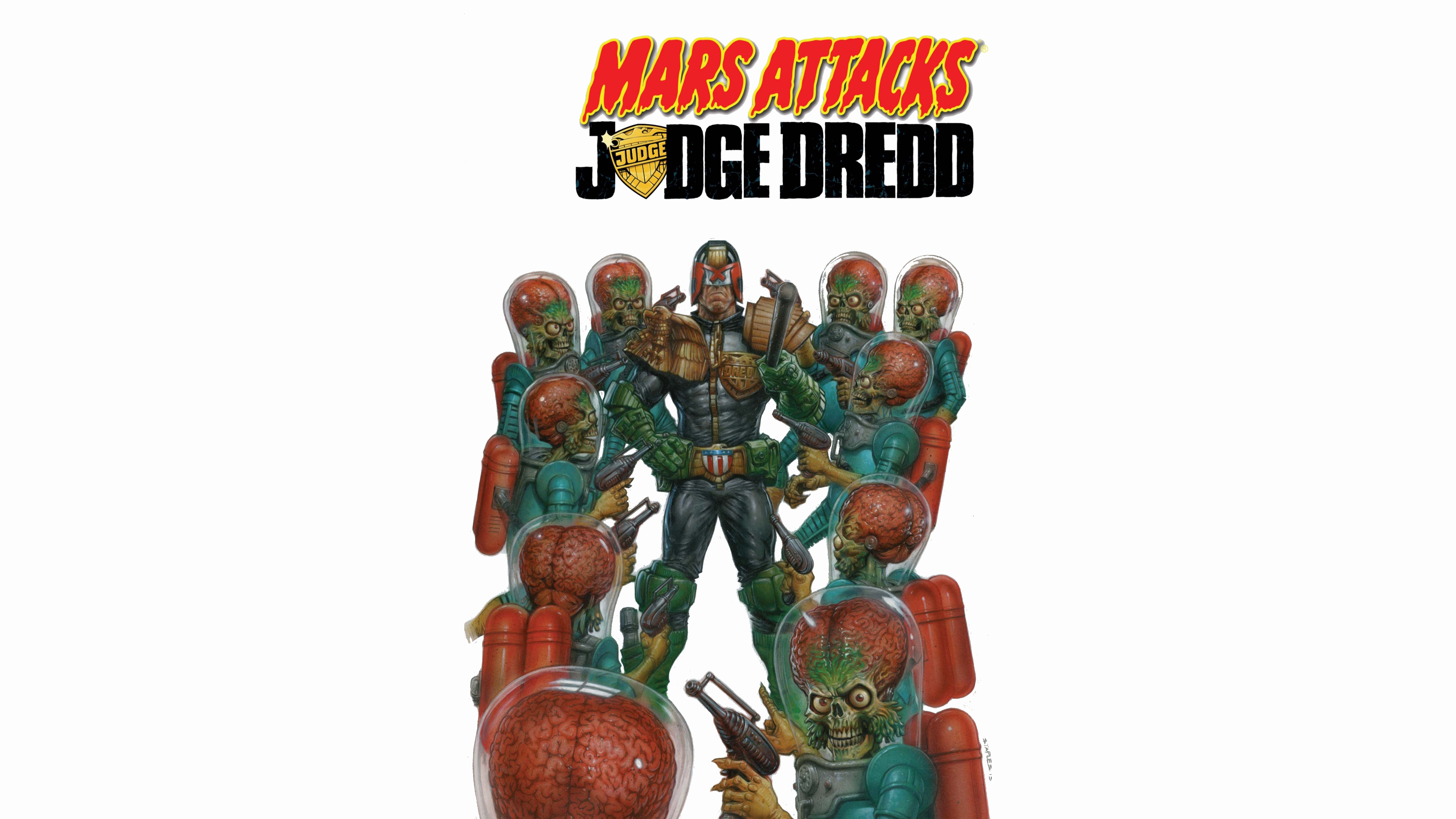 Comics Mars Attacks Judge Dredd 4k Ultra HD Wallpaper