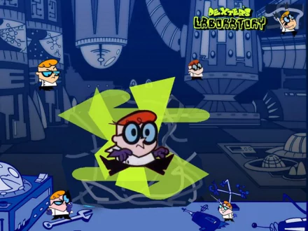 A vibrant HD desktop wallpaper featuring characters from Dexter's Laboratory, showcasing Dexter in his lab with a playful, dynamic background.