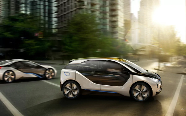 car silver car BMW i8 BMW i3 vehicle BMW HD Desktop Wallpaper | Background Image