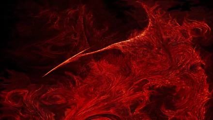 A vibrant HD wallpaper featuring a fiery phoenix emerging from swirling red flames, embodying the essence of fantasy and rebirth.