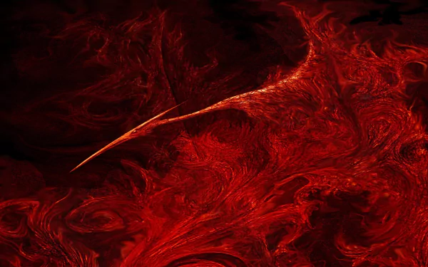 A vibrant HD wallpaper featuring a fiery phoenix emerging from swirling red flames, embodying the essence of fantasy and rebirth.