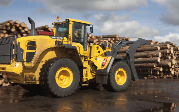 vehicle Volvo wheel loader HD Desktop Wallpaper | Background Image