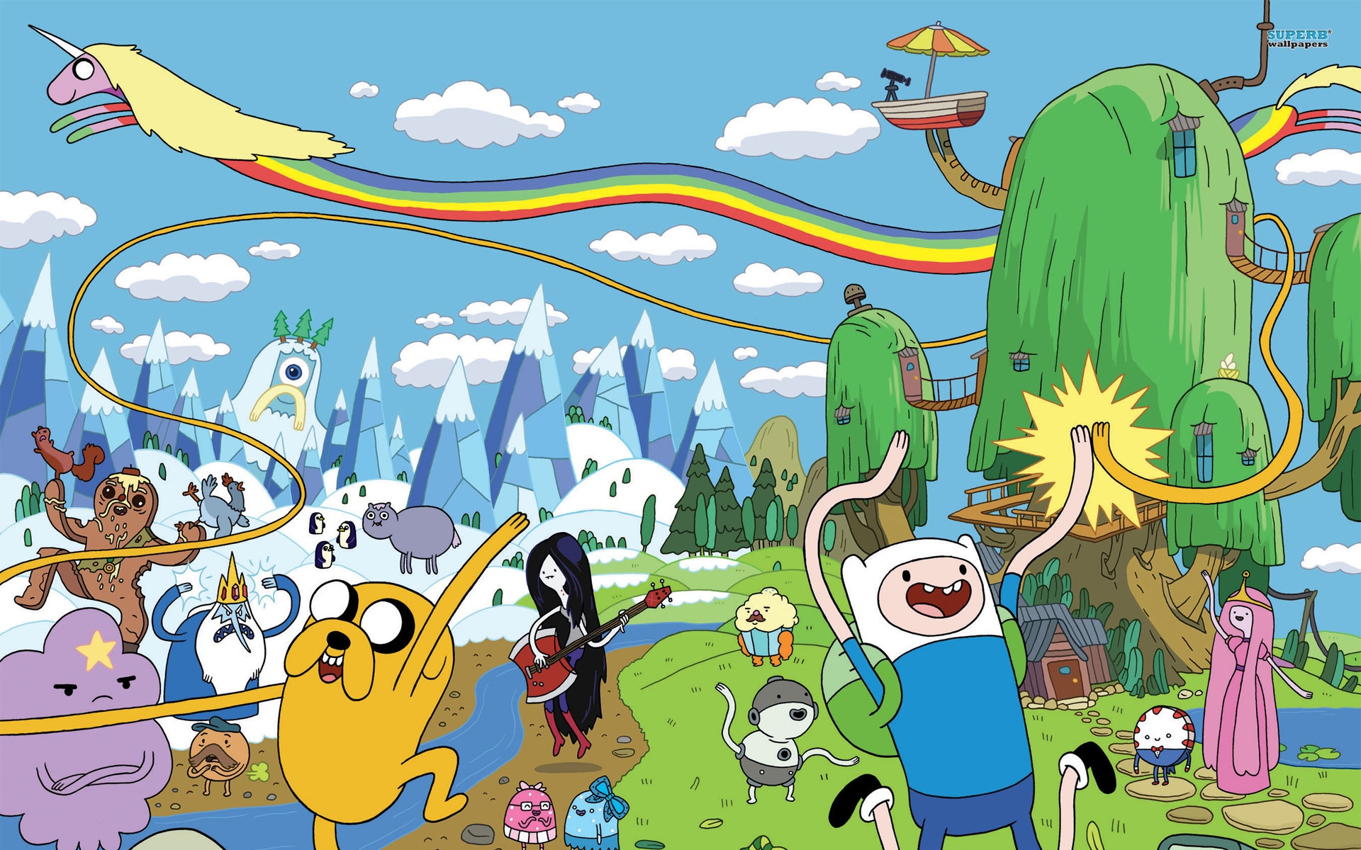 adventure time marceline and ice king wallpaper