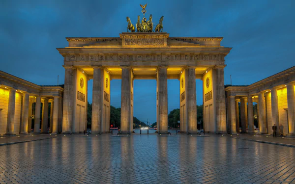 statue Berlin monument Germany man made Brandenburg Gate HD Desktop Wallpaper | Background Image