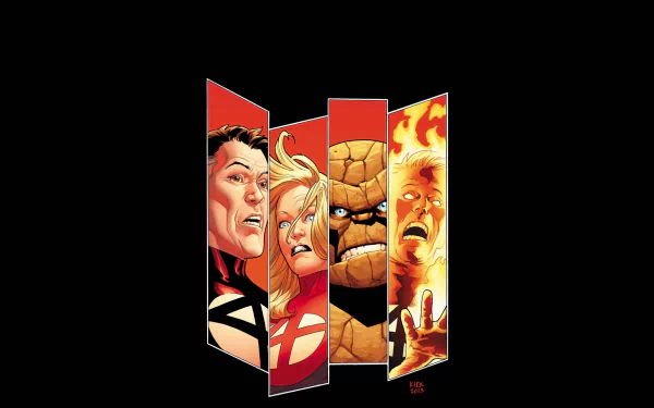 Johnny Storm Susan Storm Reed Richards Ben Grimm Human Torch (Marvel Comics) Thing (Marvel Comics) Invisible Woman Mister Fantastic Comic Fantastic Four HD Desktop Wallpaper | Background Image