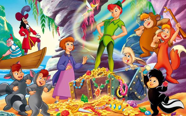 Tinker Bell Jane Darling Captain Hook Peter Pan movie Return to Never Land HD Desktop Wallpaper | Background Image