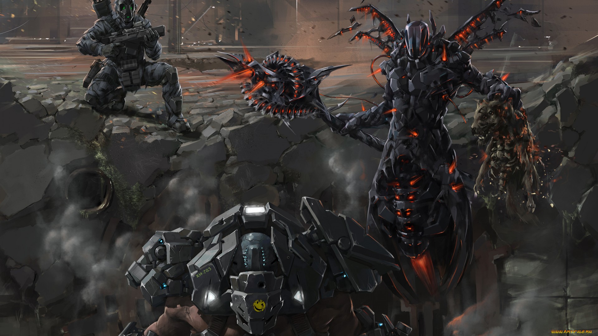 Download Sci Fi Warrior HD Wallpaper