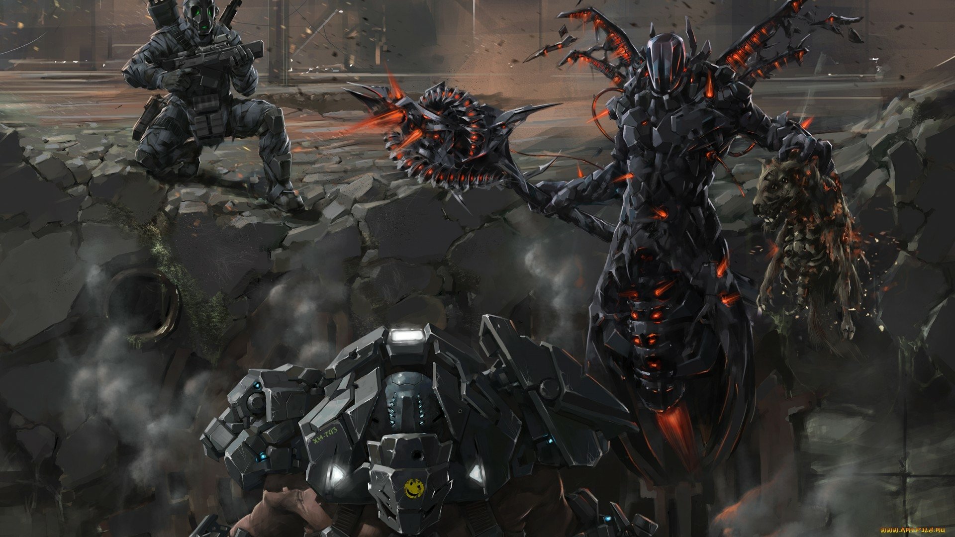 Download Sci Fi Warrior HD Wallpaper