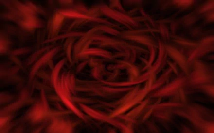 Abstract CGI wallpaper featuring dynamic patterns and textures in shades of red, creating an immersive visual experience with swirling shapes and rich colors.