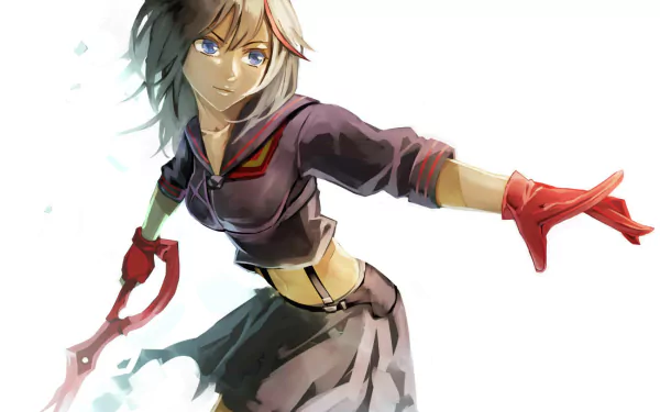 Dynamic HD wallpaper featuring Ryūko Matoi from the anime Kill La Kill, showcasing her striking pose and iconic outfit with vibrant colors and sharp details.