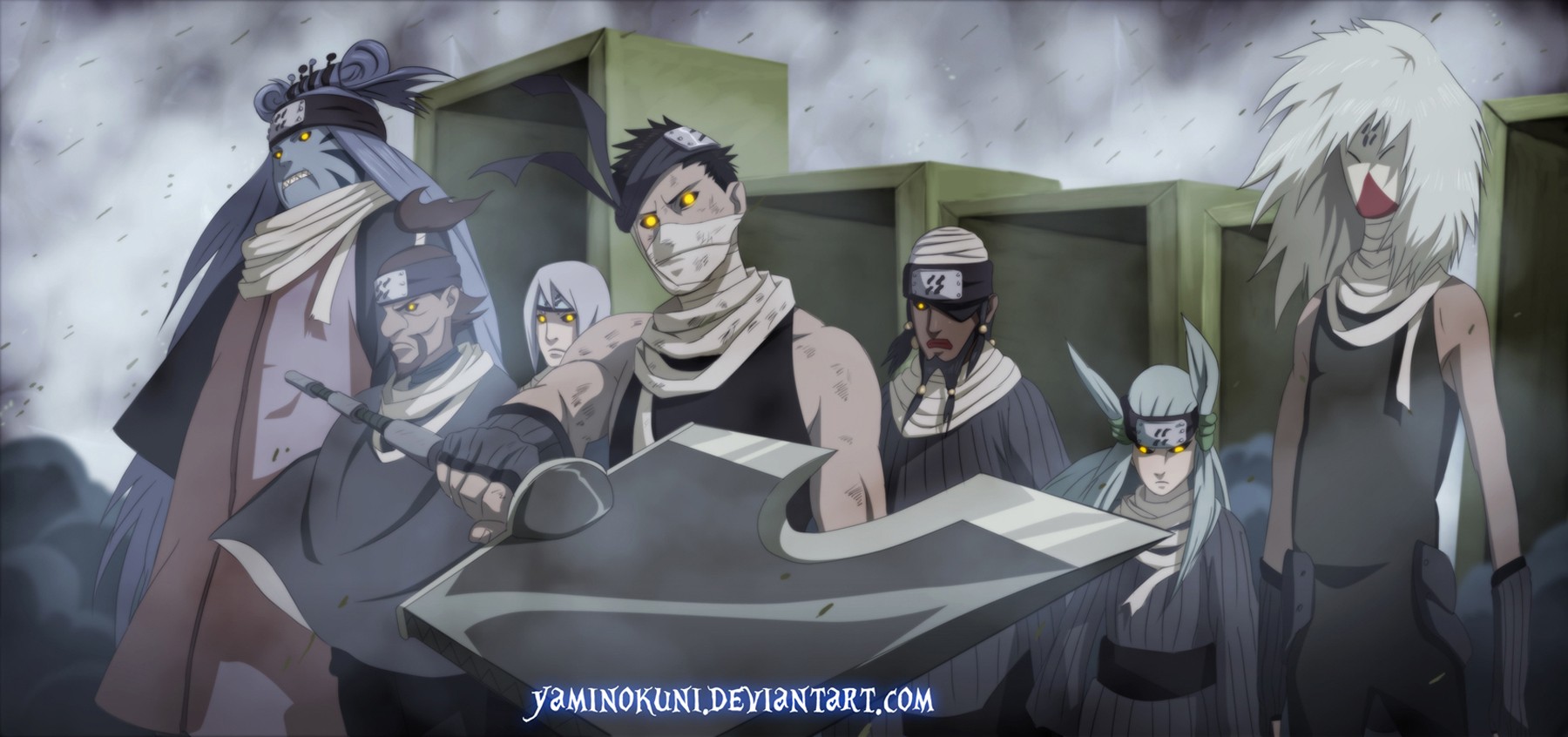 Seven Ninja Swordsmen of the Mist by yaminokuni
