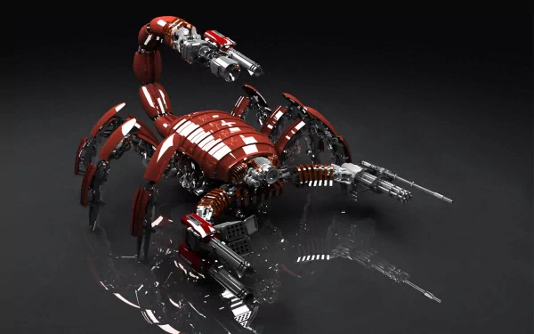 gun machine scorpion Animal artistic HD Desktop Wallpaper | Background Image