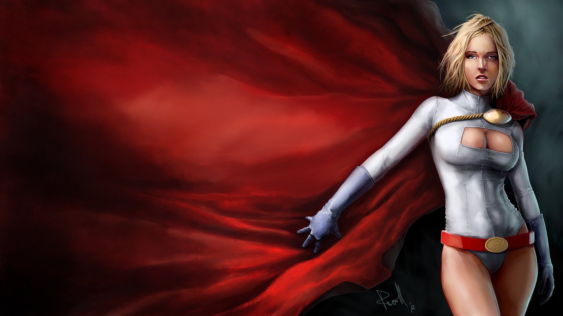 Power Girl Sexy Wallpaper 1920X1080