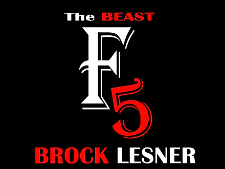 HD desktop wallpaper featuring the WWE logo with The Beast and Brock Lesnar prominently displayed, capturing the intensity of sports entertainment.