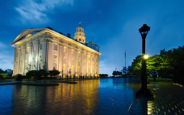 religious Nauvoo Temple HD Desktop Wallpaper | Background Image