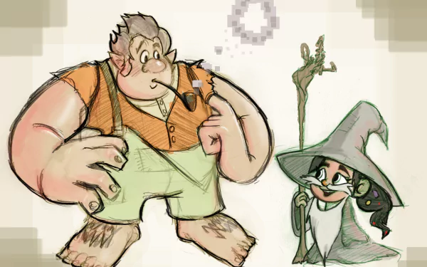 smoke cosplay Gandalf hobbit Vanellope von Schweetz Ralph (Wreck-It Ralph) Wreck-It Ralph movie crossover HD Desktop Wallpaper | Background Image