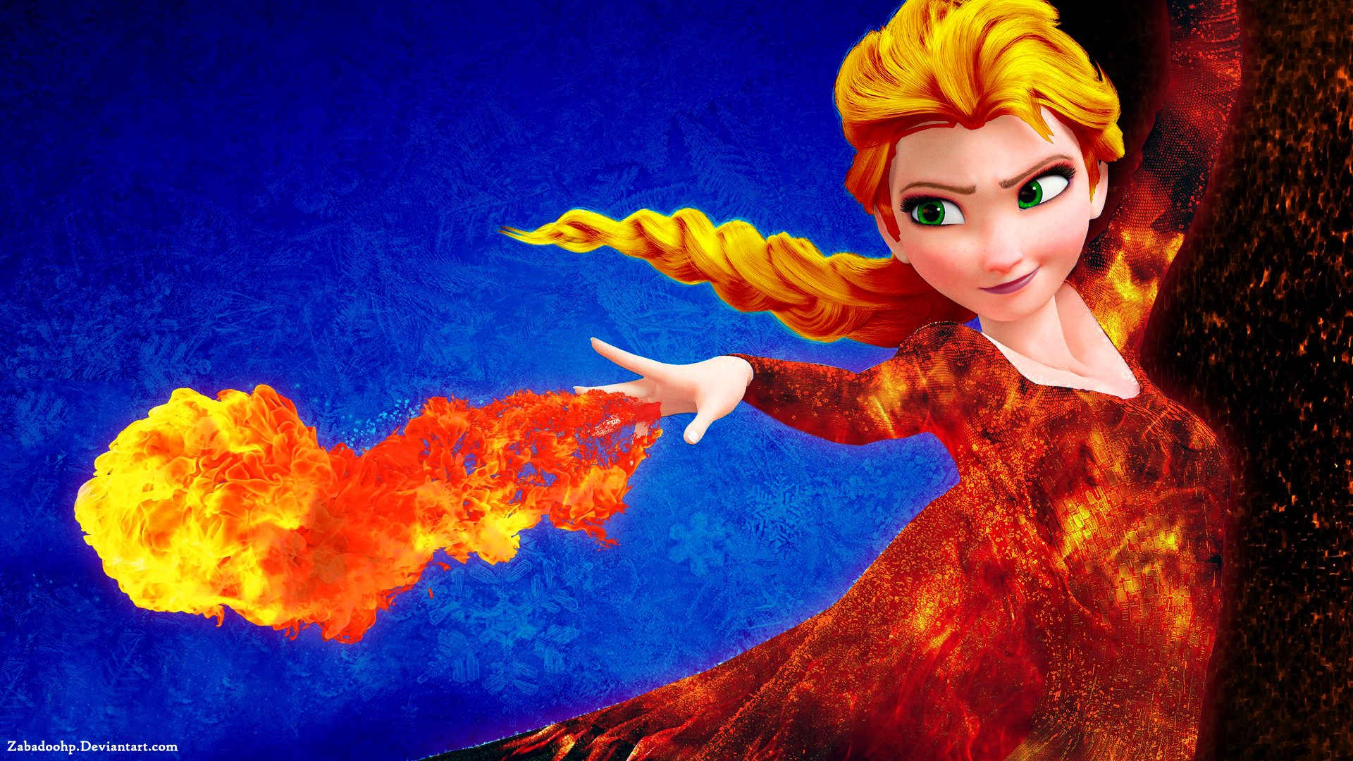 elsa frozen fire