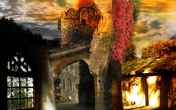 man made Grodziec Castle HD Desktop Wallpaper | Background Image