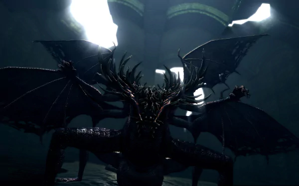 Gaping Dragon video game Dark Souls HD Desktop Wallpaper | Background Image