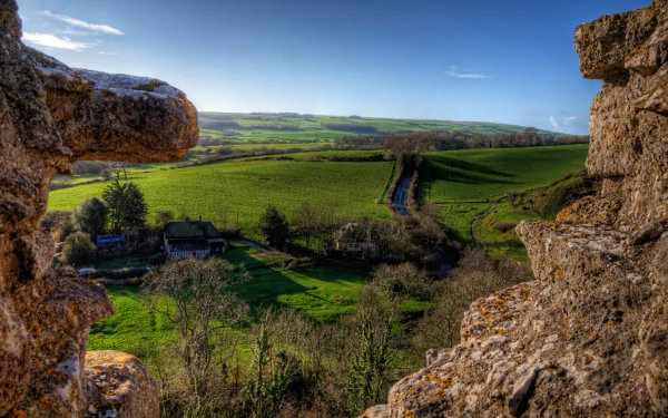 man made corfe castle HD Desktop Wallpaper | Background Image