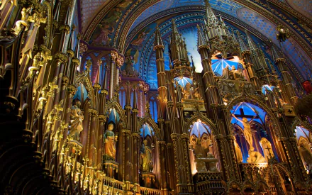 religious Notre-Dame Basilica of Montreal HD Desktop Wallpaper | Background Image