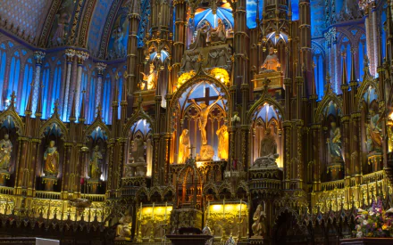 religious Notre-Dame Basilica of Montreal HD Desktop Wallpaper | Background Image