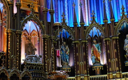 religious Notre-Dame Basilica of Montreal HD Desktop Wallpaper | Background Image