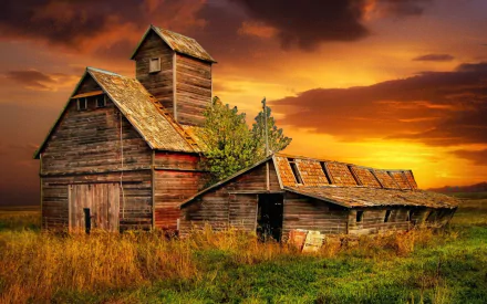 man made barn HD Desktop Wallpaper | Background Image