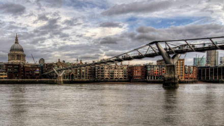 man made Millennium Bridge HD Desktop Wallpaper | Background Image