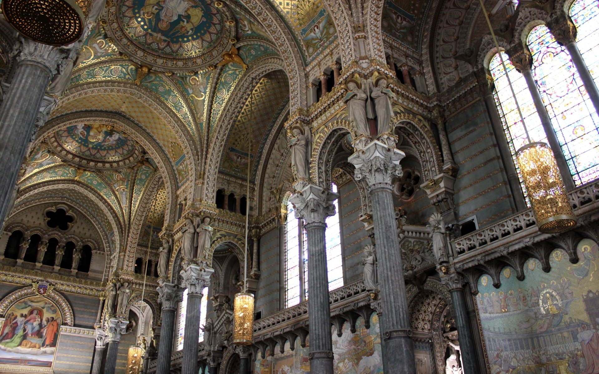 Download Religious Basilica Of Notre-Dame De Fourvière HD Wallpaper