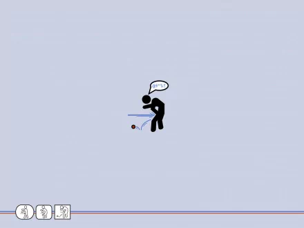 A minimalist and funny HD wallpaper featuring a stick figure in a humorous situation labeled Just Wrong, adding a touch of wit to your desktop background.