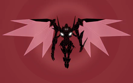 HD desktop wallpaper featuring a mecha from Code Geass, displayed against a red background.