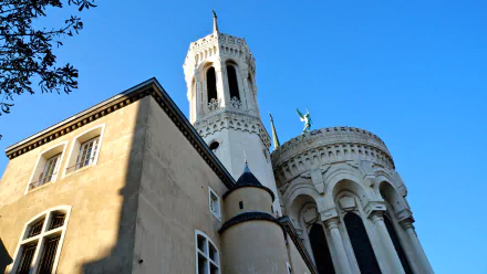 religious Basilica of Notre-Dame de Fourvière HD Desktop Wallpaper | Background Image