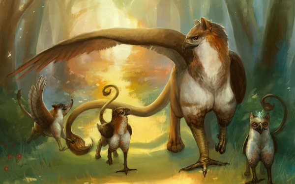 Fantasy Griffin Fantasy Animals Creature HD Wallpaper | Background Image