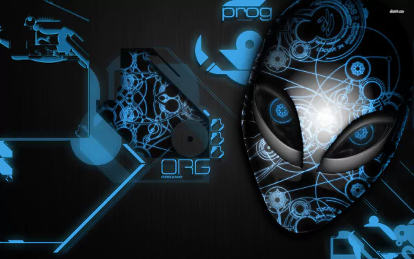 A sleek HD desktop wallpaper featuring the Alienware logo, intertwined with futuristic blue graphics and circuit patterns, embodies cutting-edge technology and innovation.