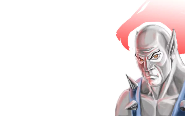 4K Ultra HD PC desktop wallpaper featuring a detailed character from the 1985 TV show Thundercats against a white and red background.