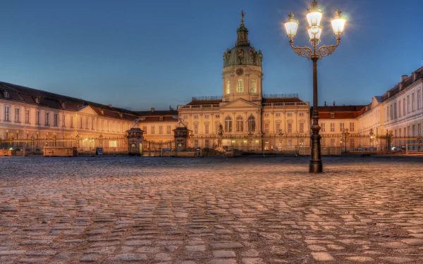 HDR man made Charlottenburg Palace HD Desktop Wallpaper | Background Image